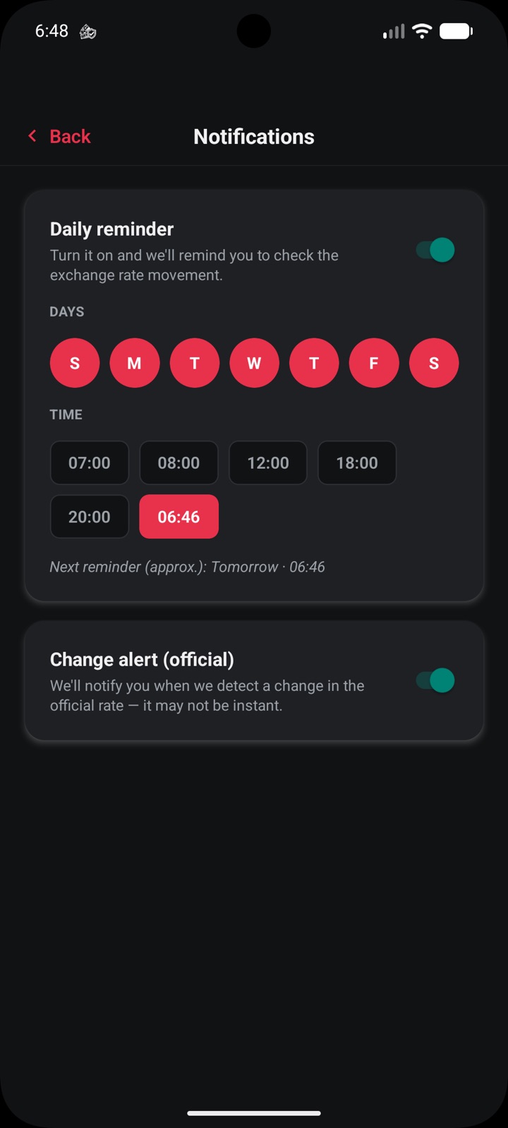 Configura tus alertas