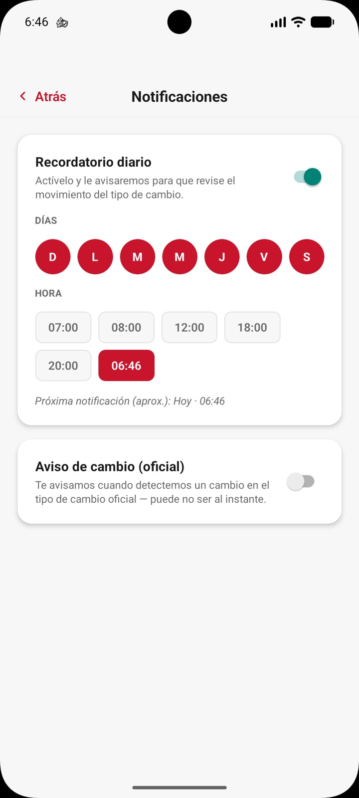 Configura tus alertas