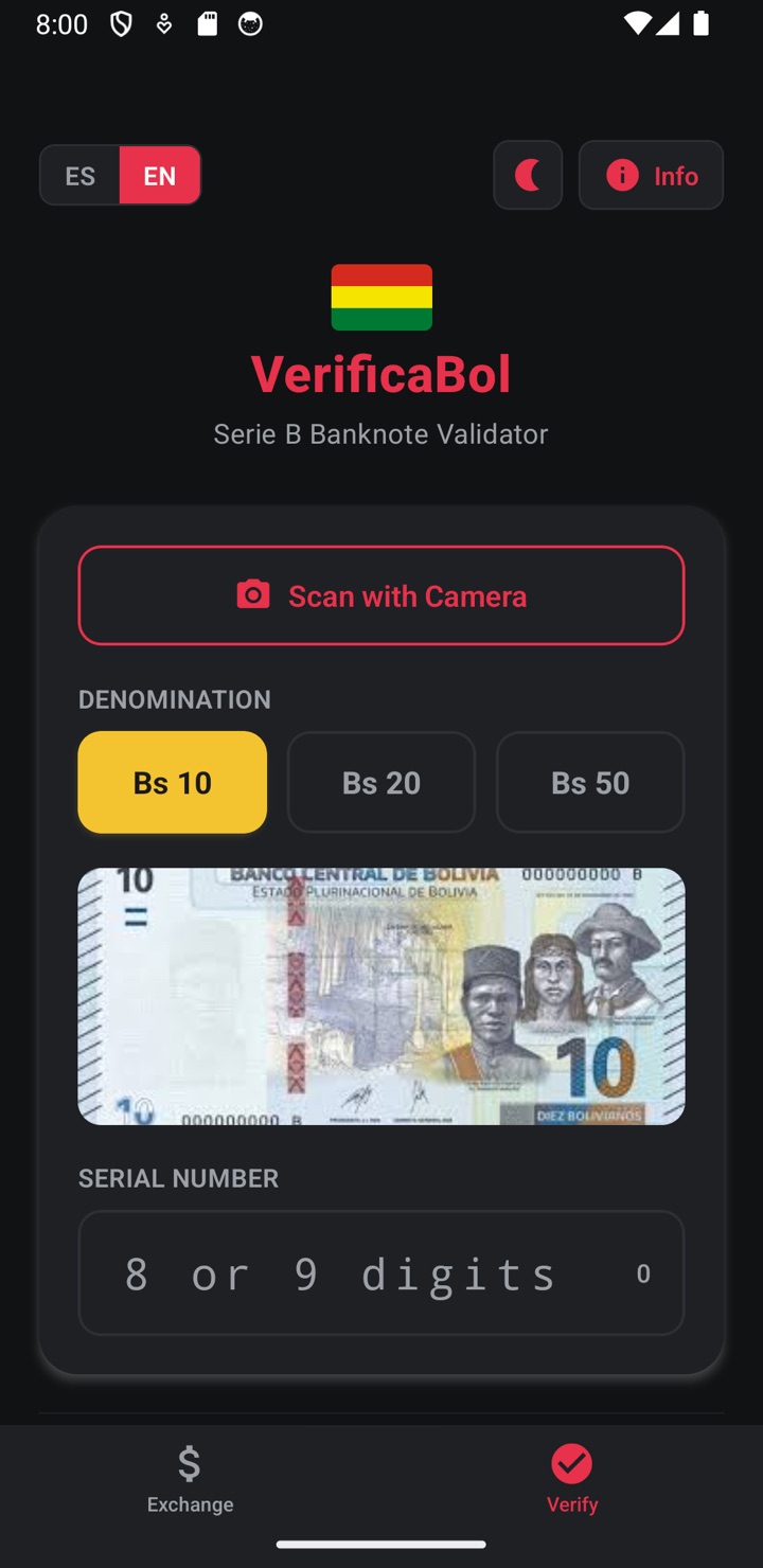 Verifica billetes