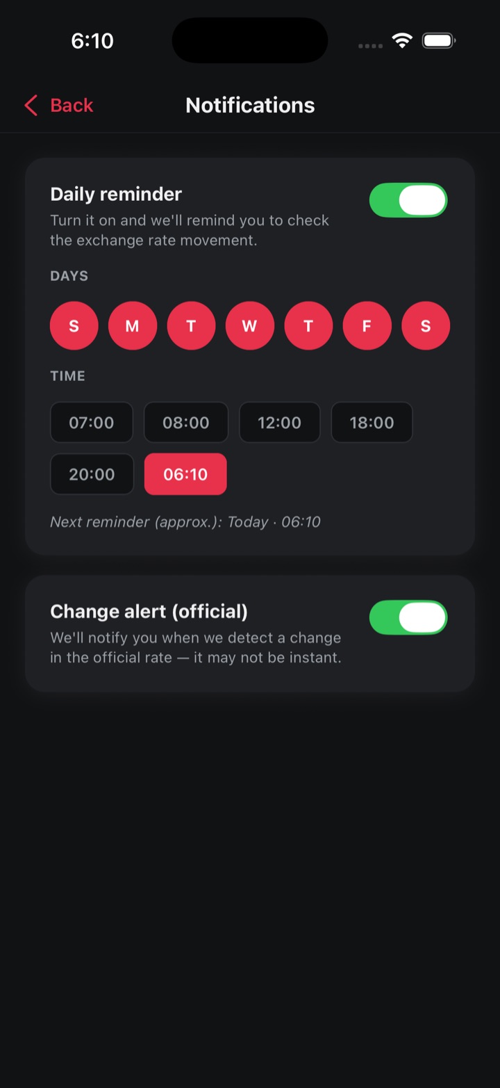 Configura tus alertas