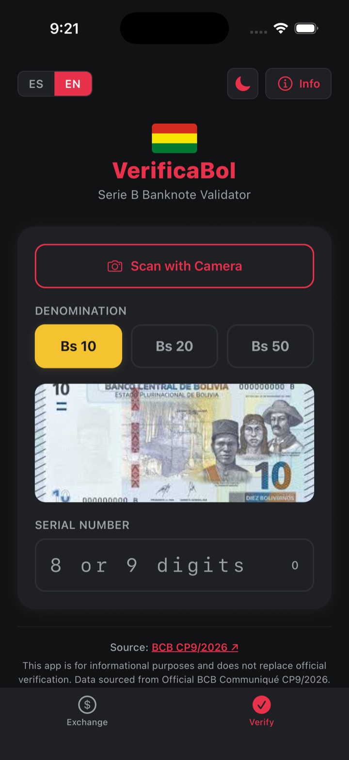 Verifica billetes