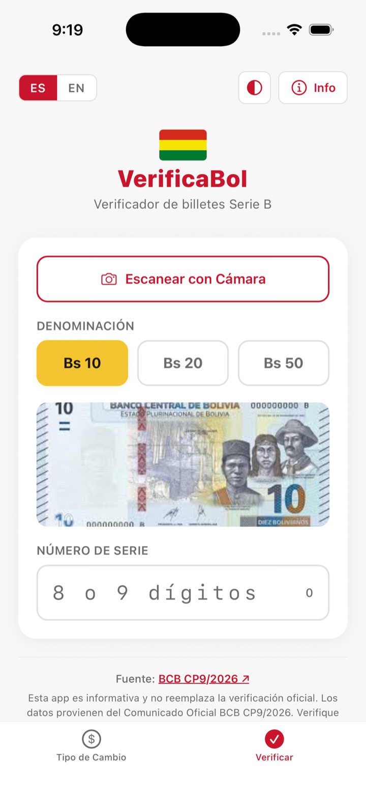Verifica billetes